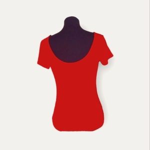 COPY - Hearts and hips bodysuit with snap bottoms red, size large.